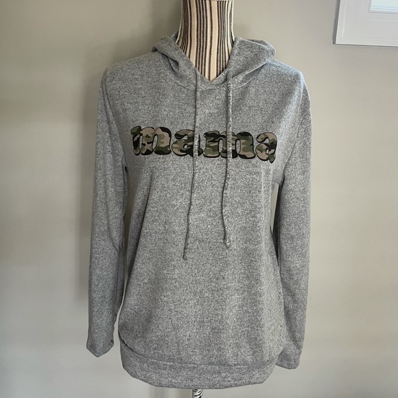 Women's 'MAMA' Camo Print Comfy Hoodie XL NEVER BEEN WORN - Picture 6 of 9